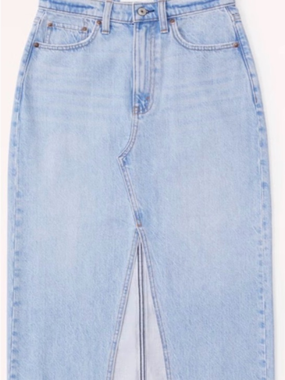 Abercrombie & Fitch Light Blue Denim Pencil Skirt